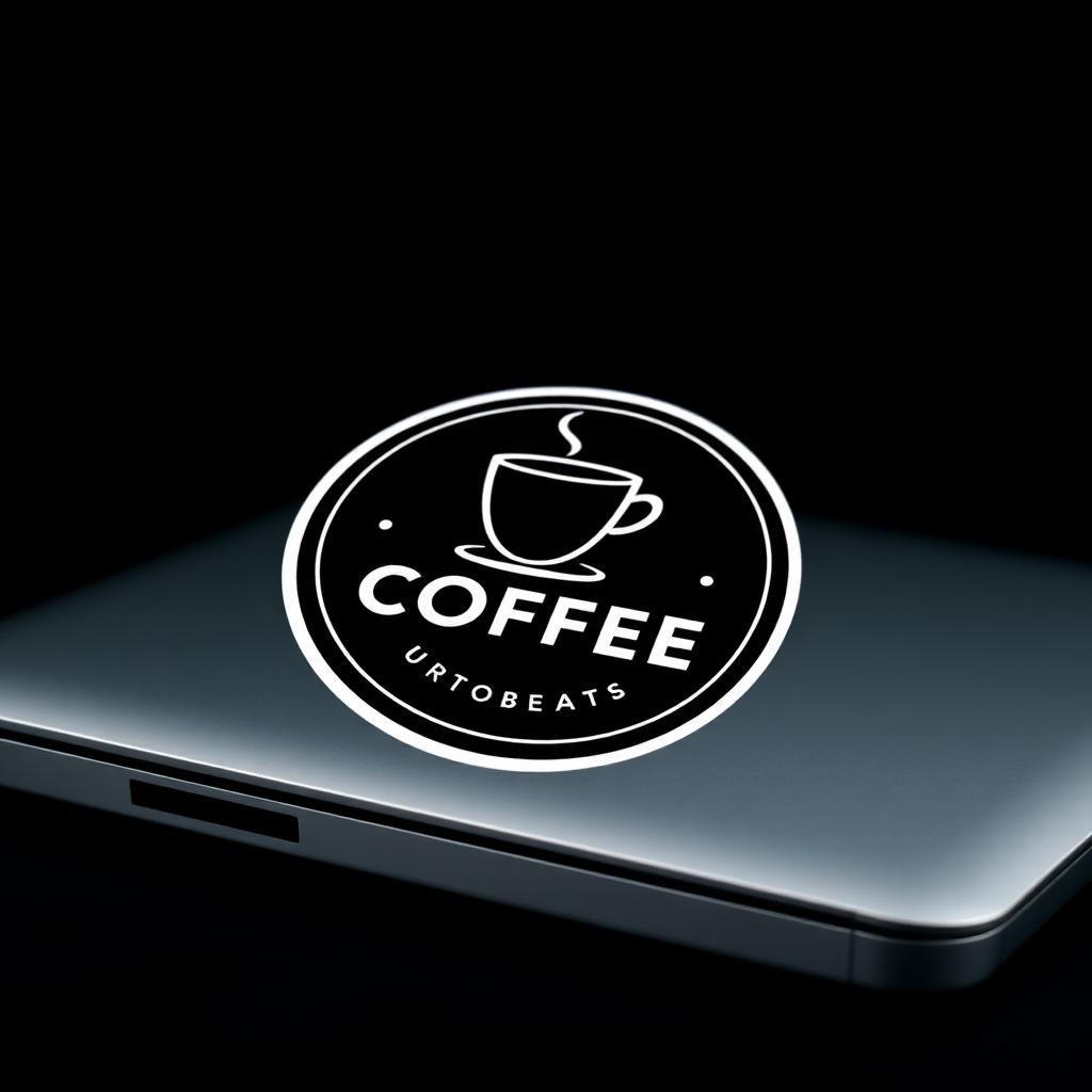 Custom logo sticker on a laptop